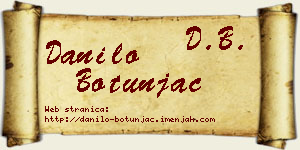Danilo Botunjac vizit kartica
